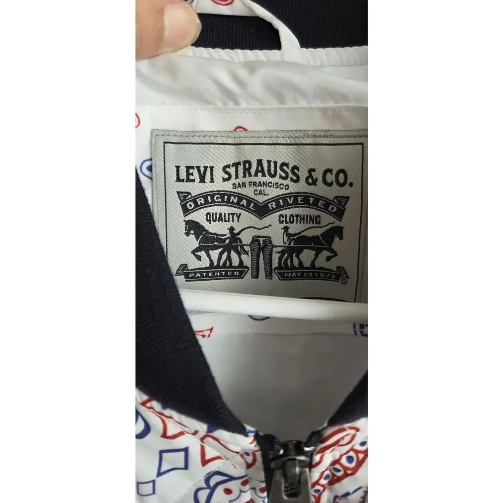 Levi's Diamond Quilted Jacket Paisley Bandana Print XL NWT Sport Jacket,